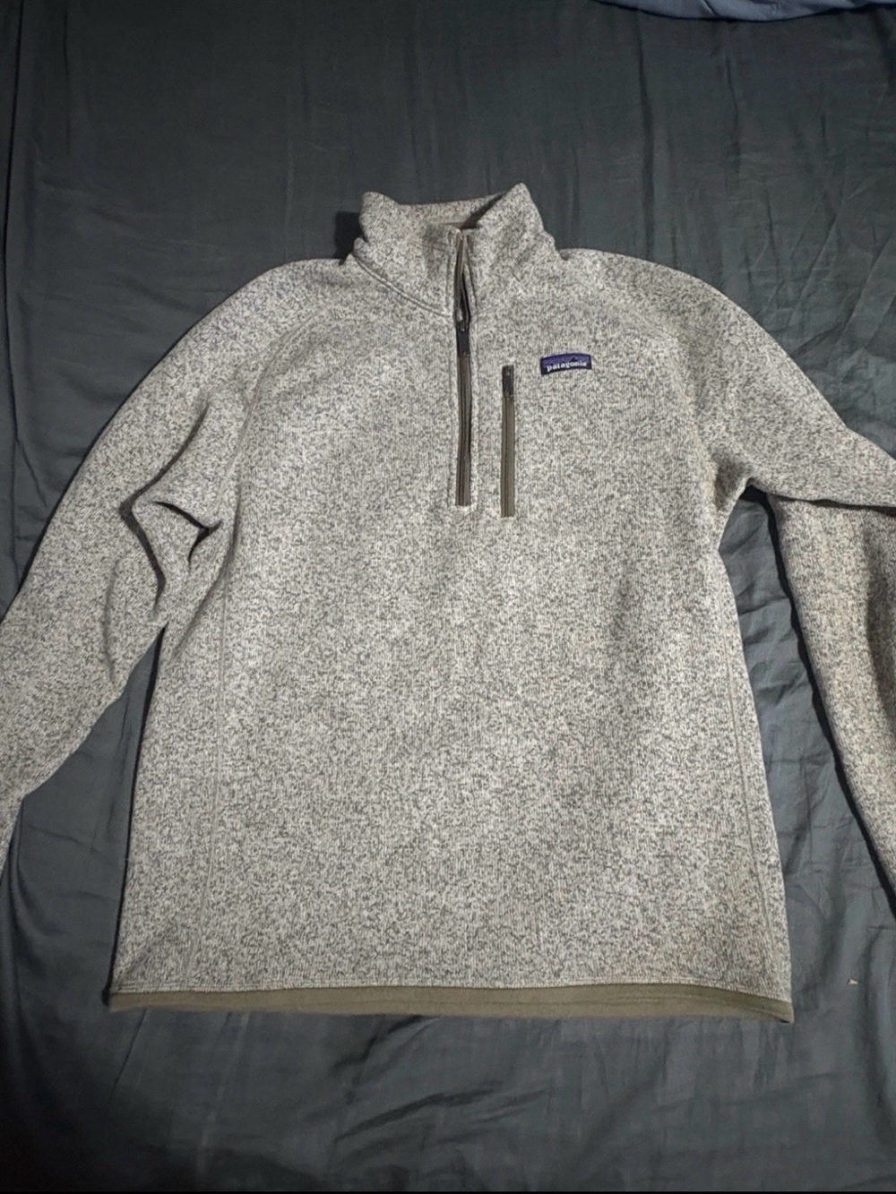 Patagonia Men’s Heather Gray Quarter-Zip Pullover Fleece